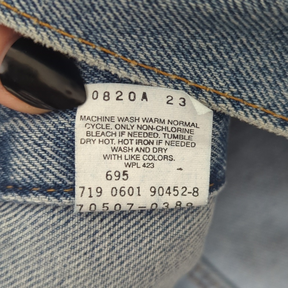 Levi's 2001 Vintage Deadstock USA American Flag Graphic Relaxed Trucker Jacket L - Picture 7 of 16
